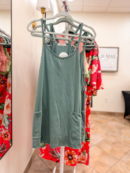 Willow Pocket romper lined dress
