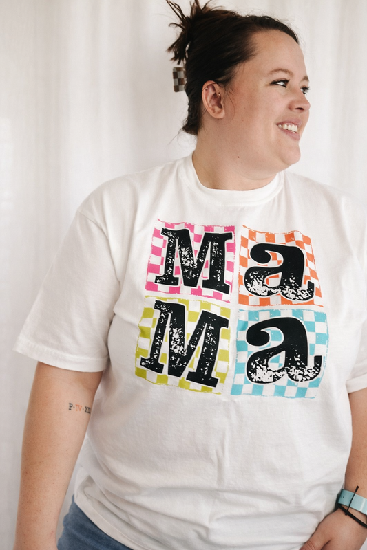 Retro Check Mama Tee