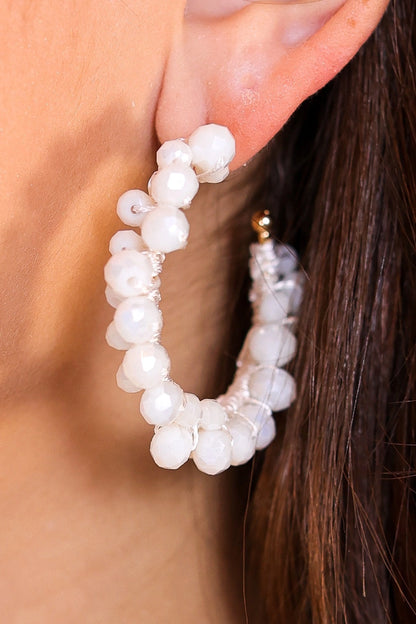 The Ivory Bloom Hoops