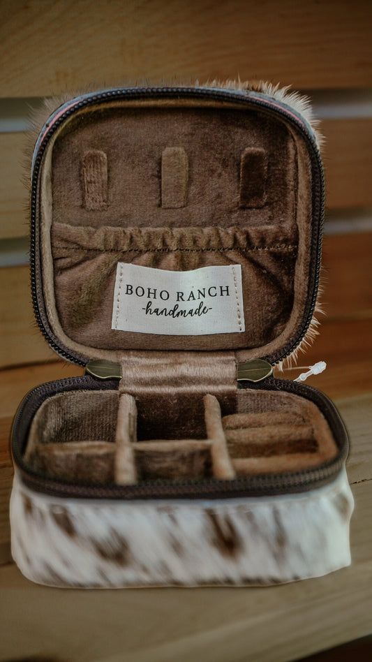 Mini Cowhide Jewelry Box