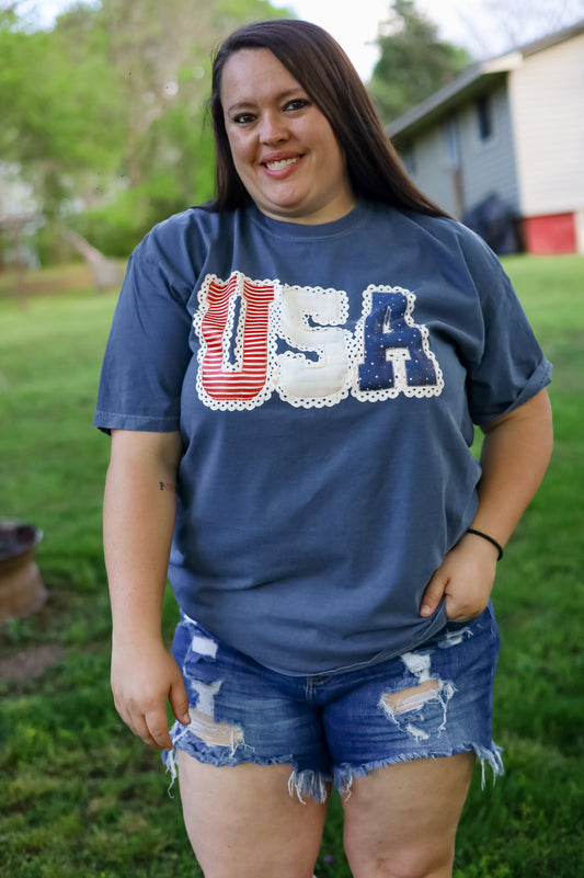 Stars, Stripes & Lace USA Tee