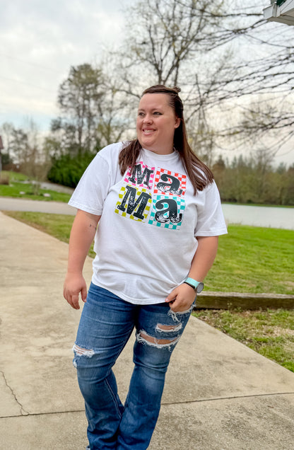 Retro Check Mama Tee