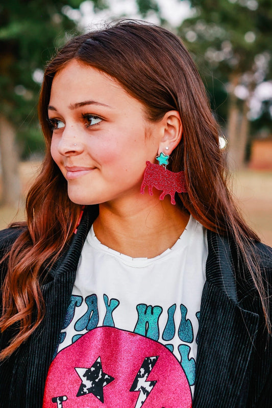 The Rodeo Rebel Steer Earrings